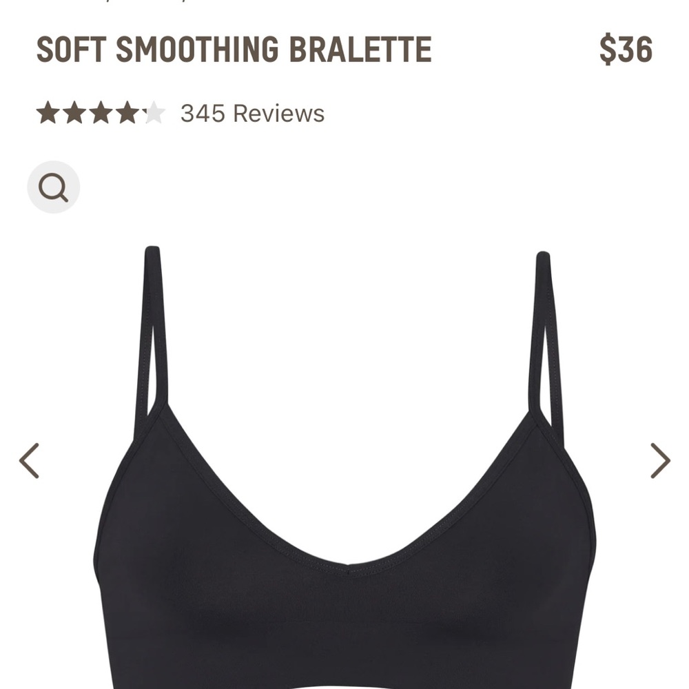 XS smoothing bralette perfect condition skims black